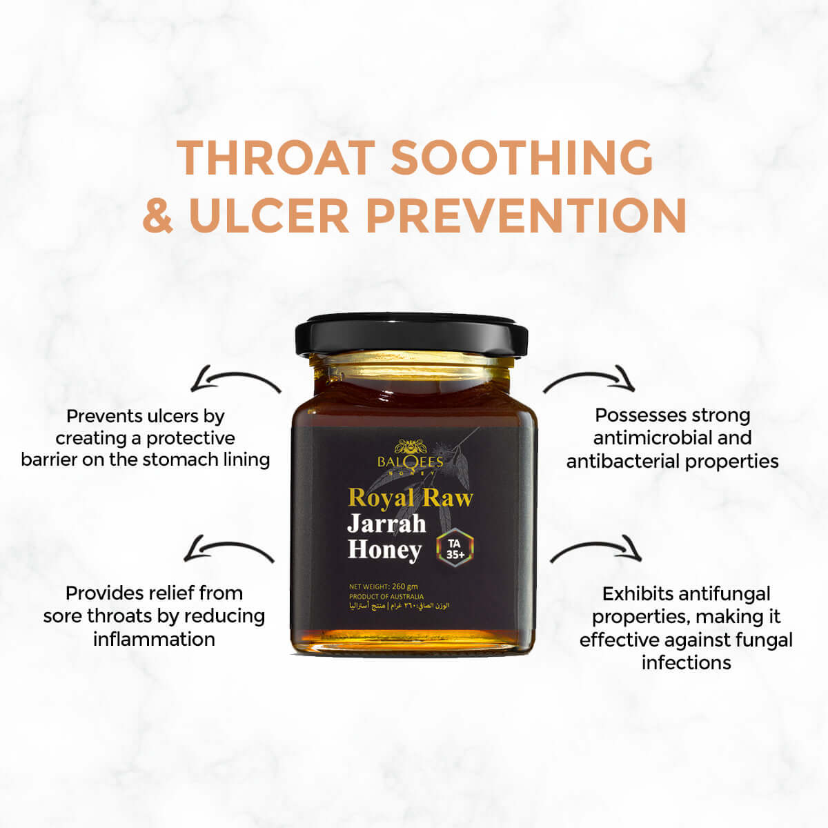 Royal Raw Jarrah Honey (TA 35+) – Balqees